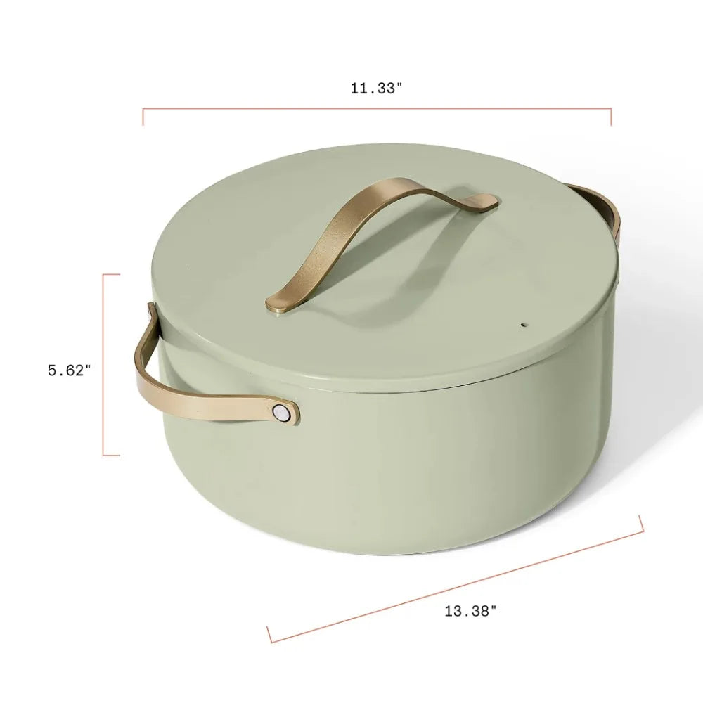 Saucepan 8 Quart Stock Pot Cookware Sesame Drew Dutch Oven Cooking