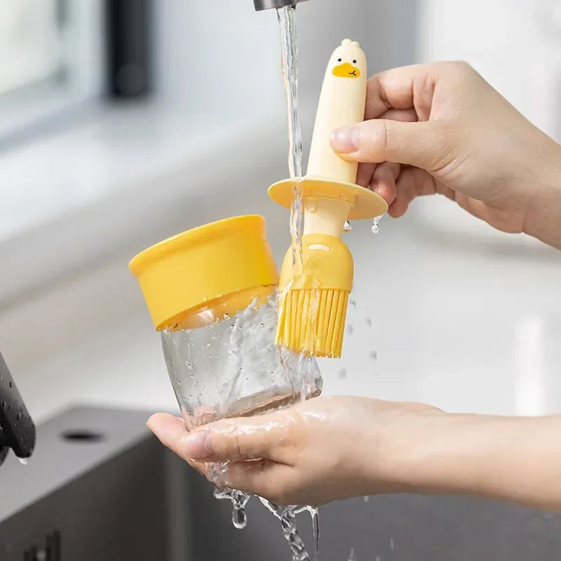 Silicone Bottle Kitchen Pancake Baking Silicone Brush Heat-resistant Glass Oil